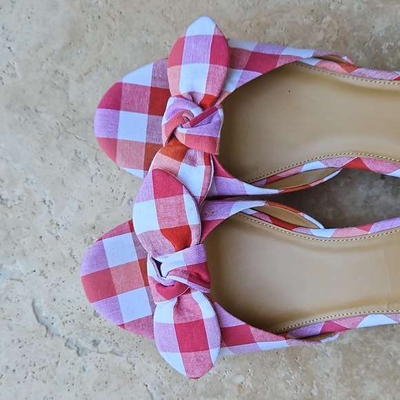 J. Crew Printed Bow Picnic Table Wooden Mules - Picture 4 of 5